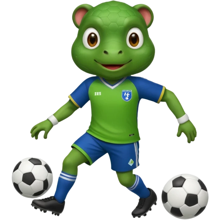 Bufo playing soccer emoji