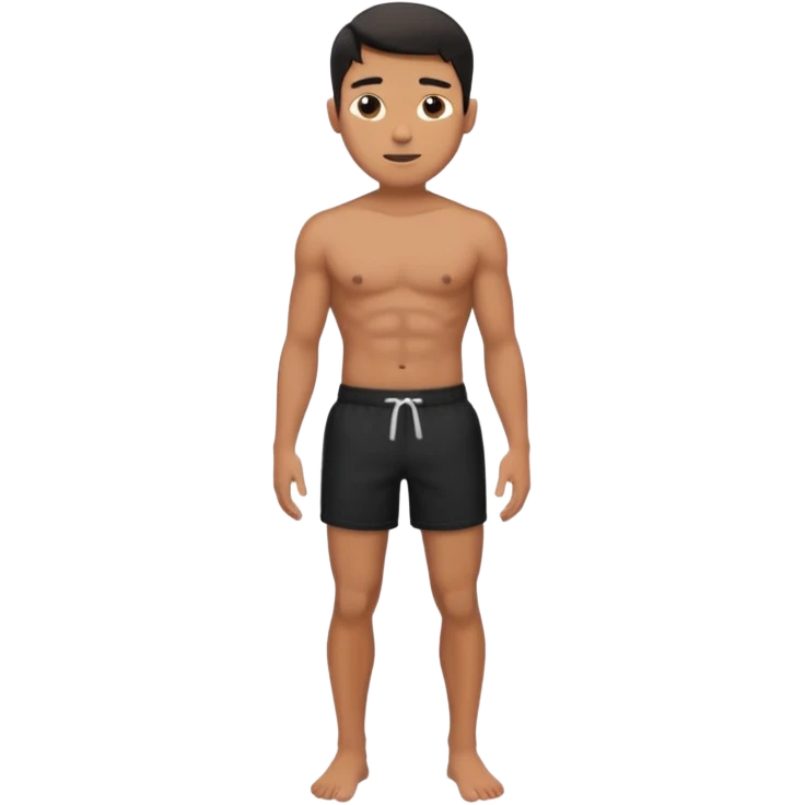 Man wearing black short emoji