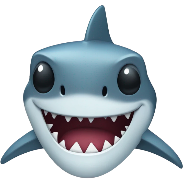 shark smilewith pirate mustach really skinny emoji