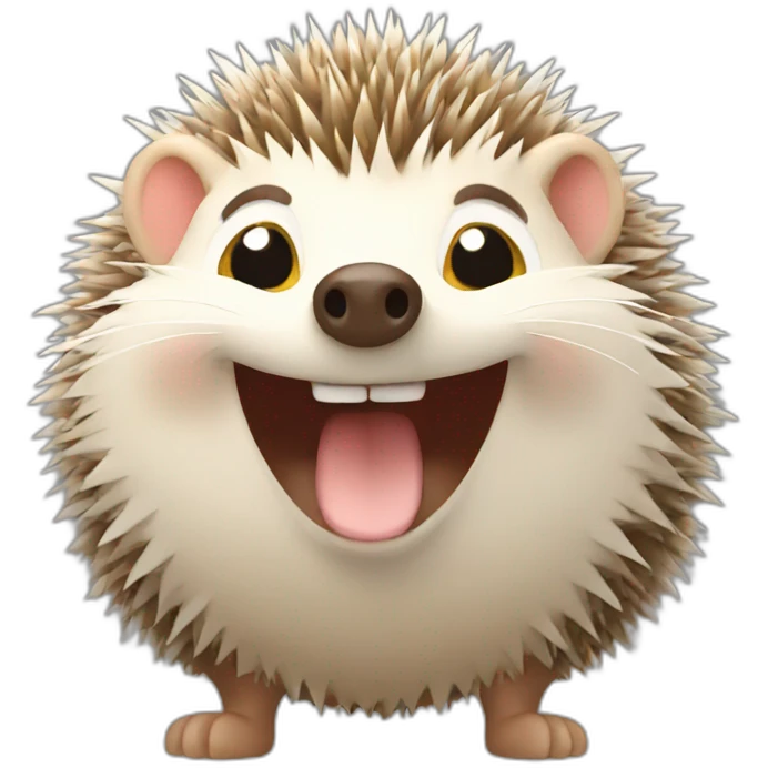 Happy hedgehog emoji