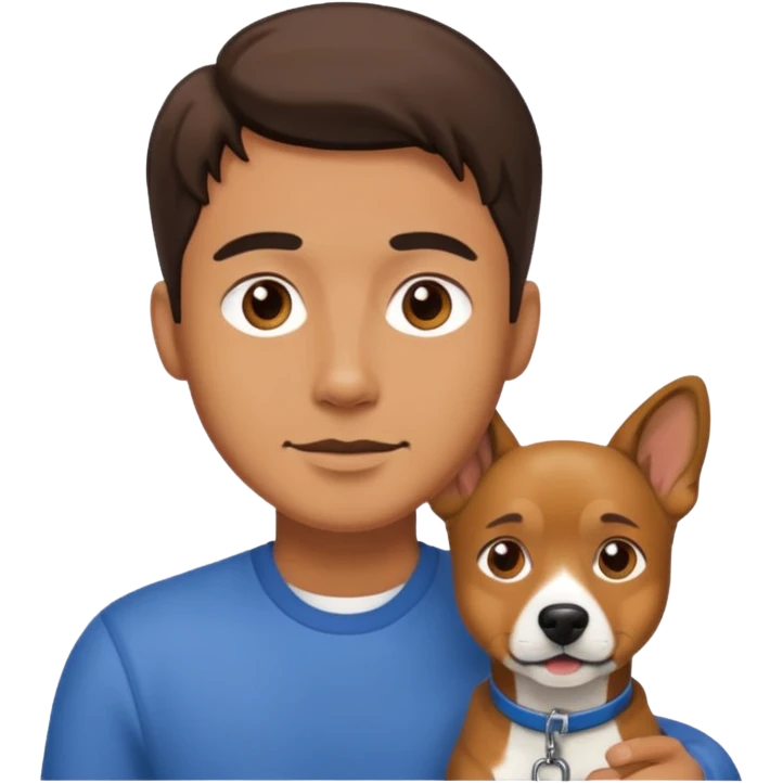 man with dog emoji