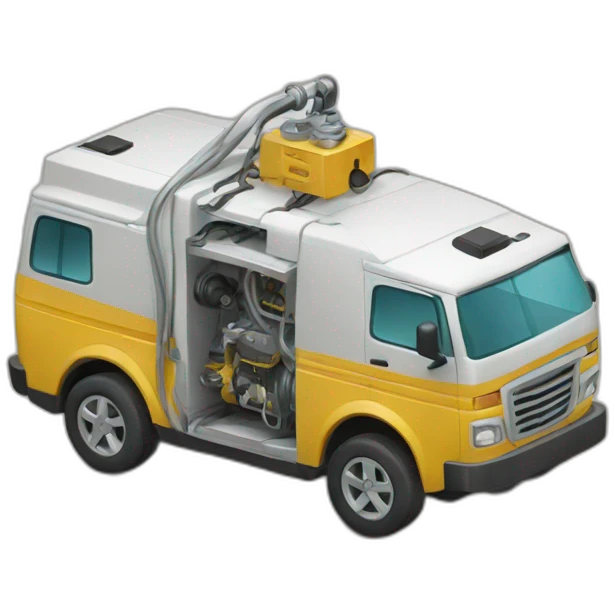Automobile generator with a pulley emoji