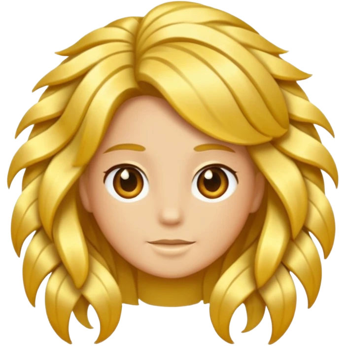 Corona de pelo dorada emoji