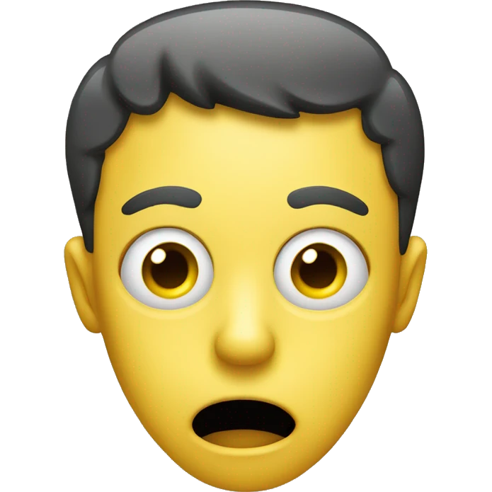 A yellow face with open (non-smiling) eyes and a hand over the mouth, used to convey shock or surprise. emoji