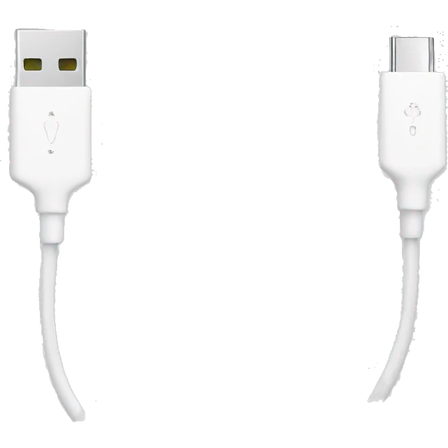 White usb cable emoji