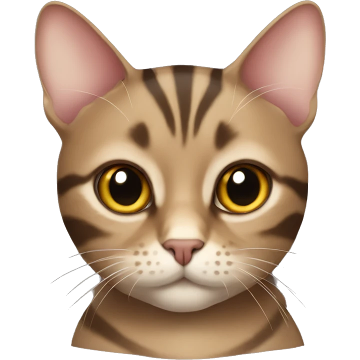 The British fold-eared striped brown cat emoji