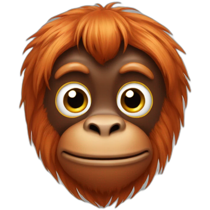 Ginger orangutan emoji