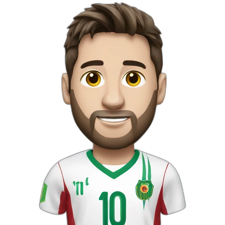 Messi with senegal jersey  emoji