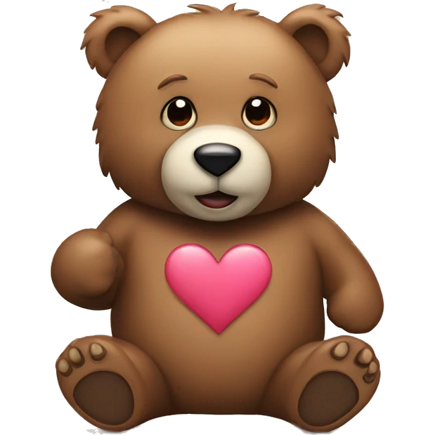 Bear with hearr emoji