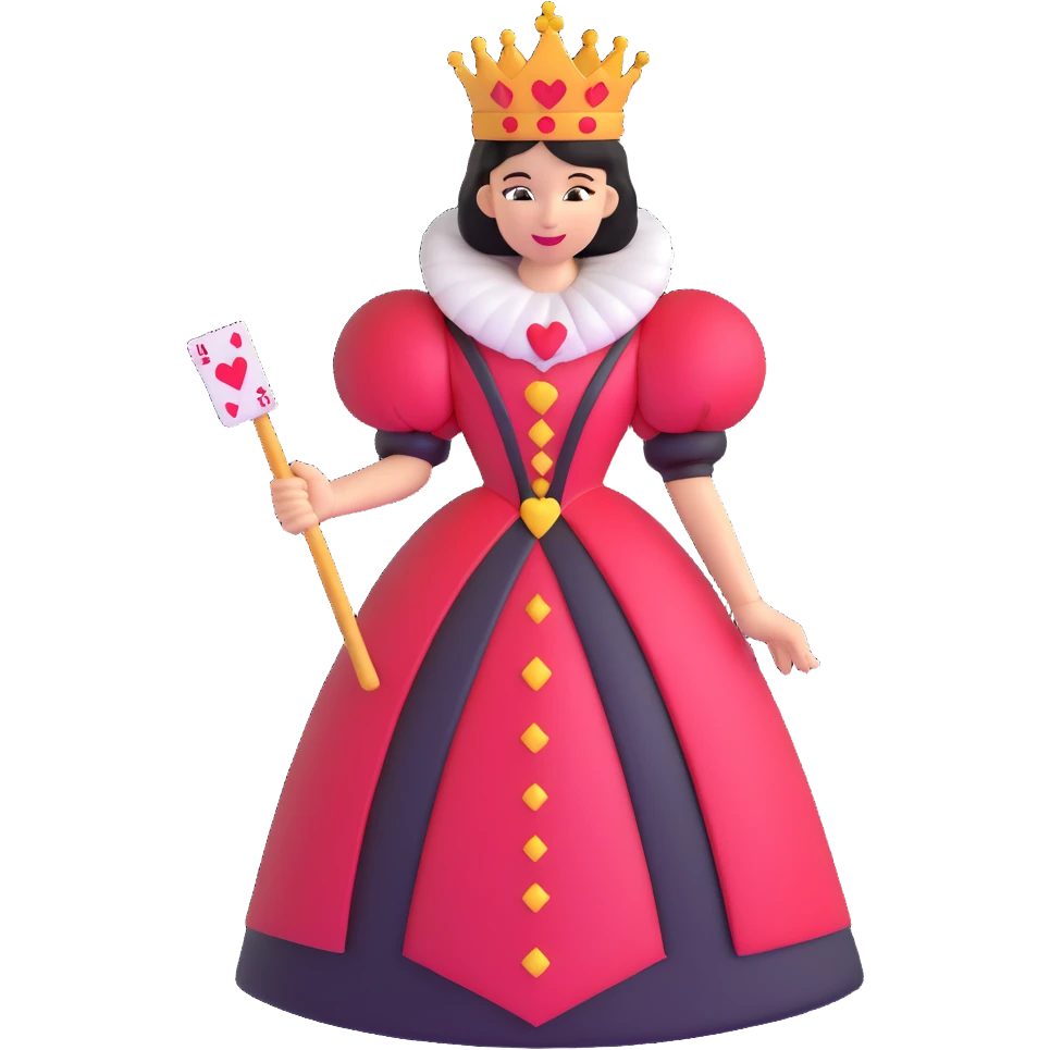 Queen of Hearts from Alice in Wonderland emoji