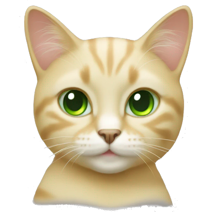 blonde cat green eyes  emoji