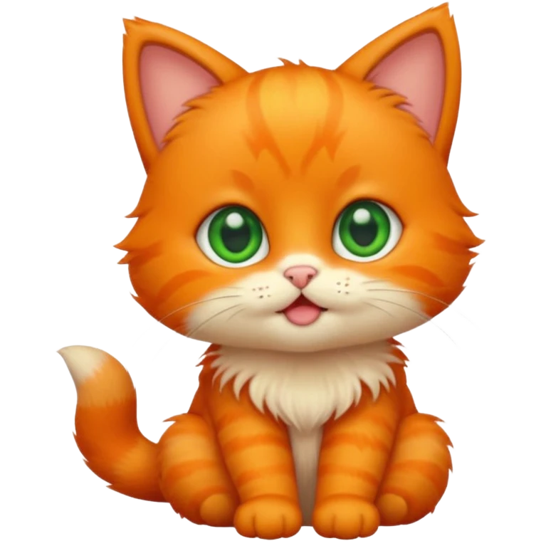 Emojicat baby, cute, playful, sitting emoji