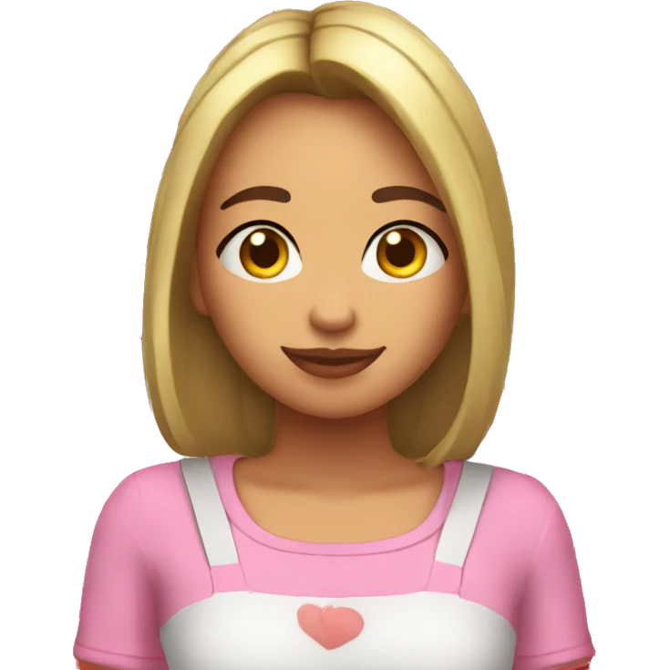 Chica con corazones  emoji