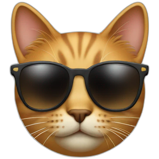 Cat with sunglasses emoji