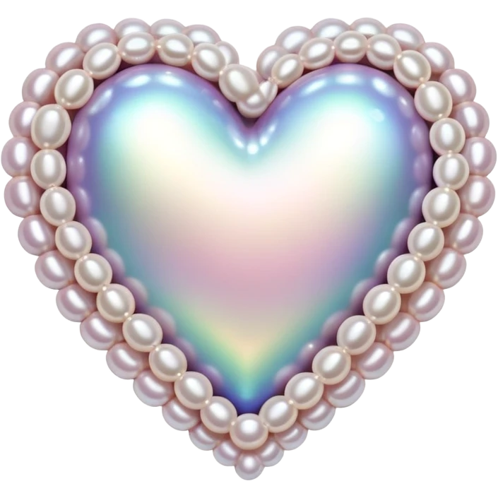 Heart of pearls emoji
