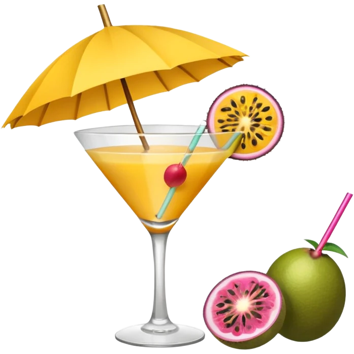 passionfruit & mango cocktail emoji