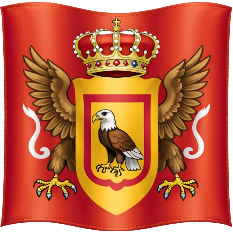 La bandera de España con el águila de san juan emoji