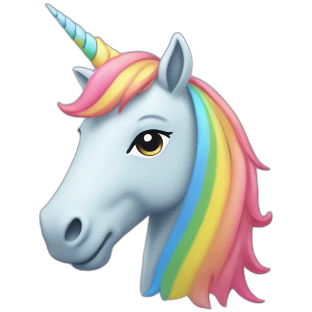 Licorne sur arc en ciel emoji