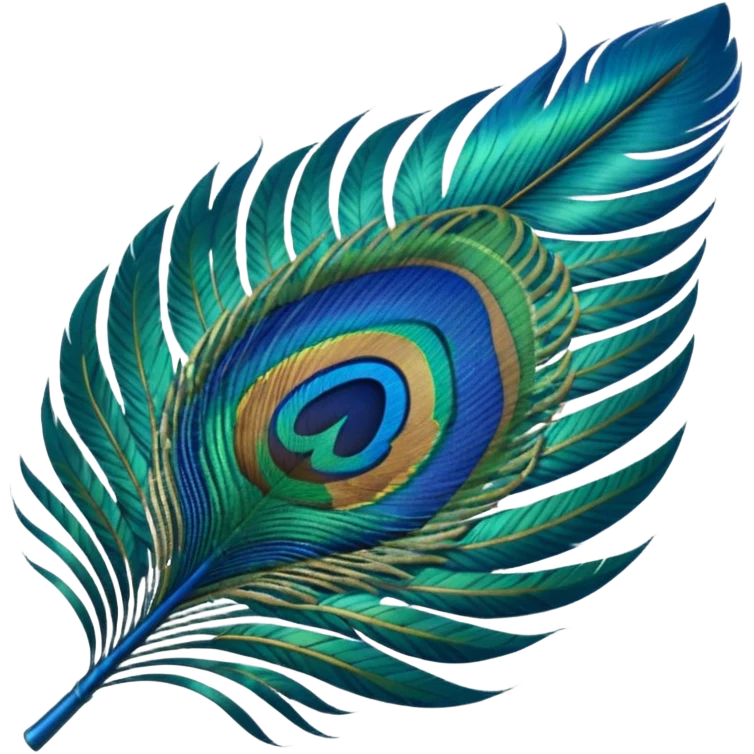Peacock feather emoji