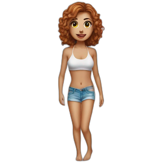 Lucy Sviat from Instagram on the beach emoji