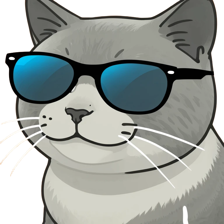Cat with sunglasses emoji