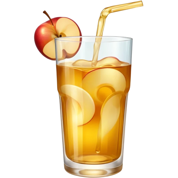 Apple juice in large glass emoji