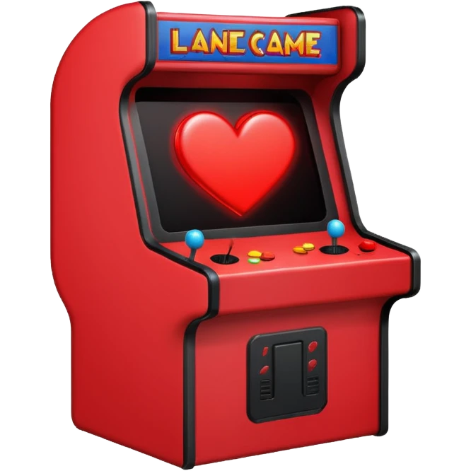 retro arcade themed heart emoji
