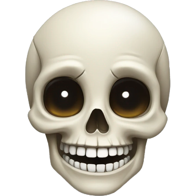Skull smiling emoji