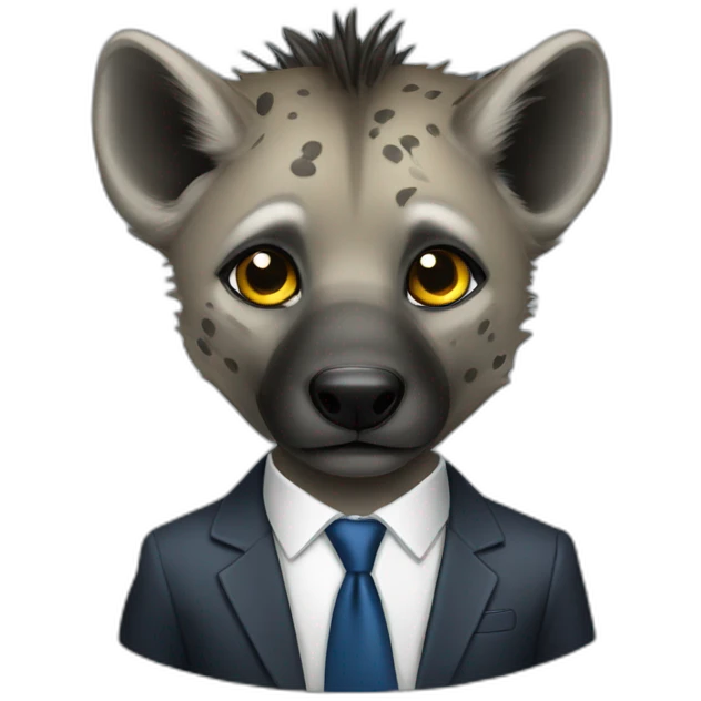 hyena in business attire emoji