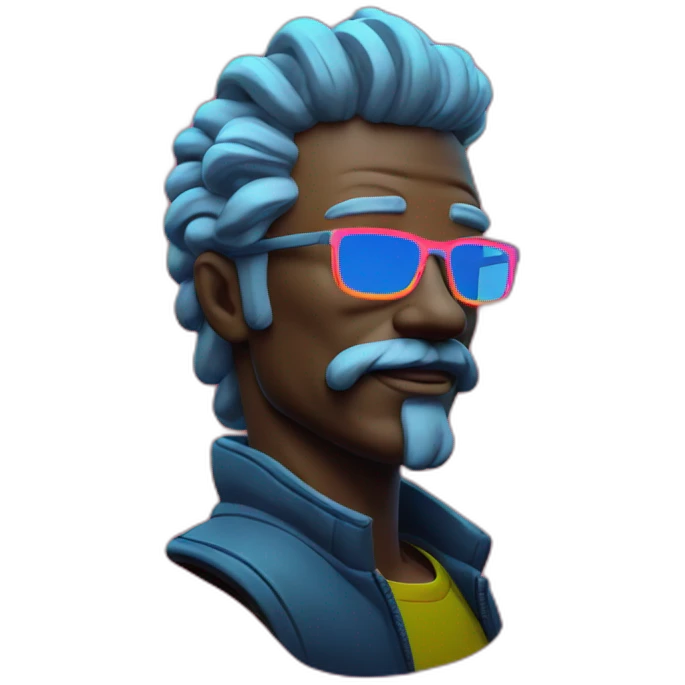 Juicy booty neon sign style man emoji