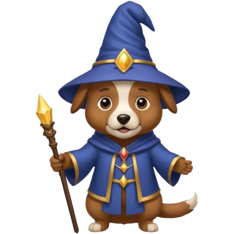 Dog wizard emoji