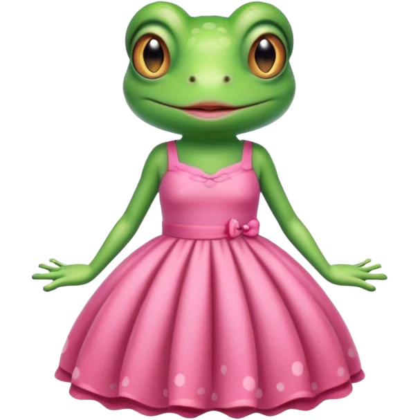 Girly pink frog woman  emoji