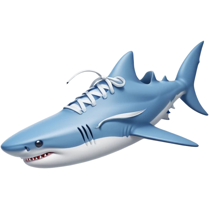 Shark with blue Nike tennis  emoji