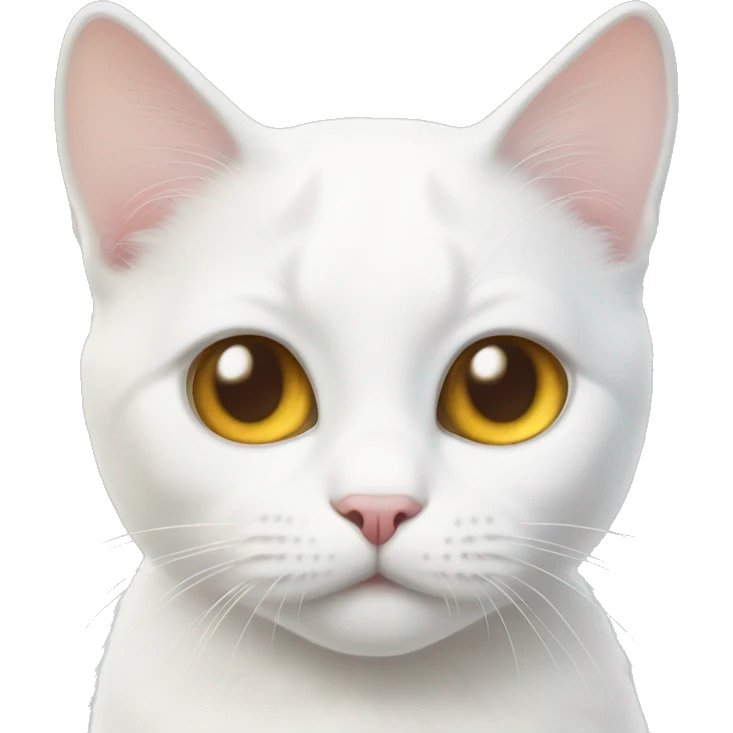 White cat with heterochromia emoji
