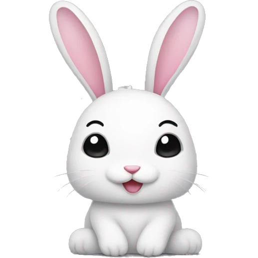 black and white rabbit emoji
