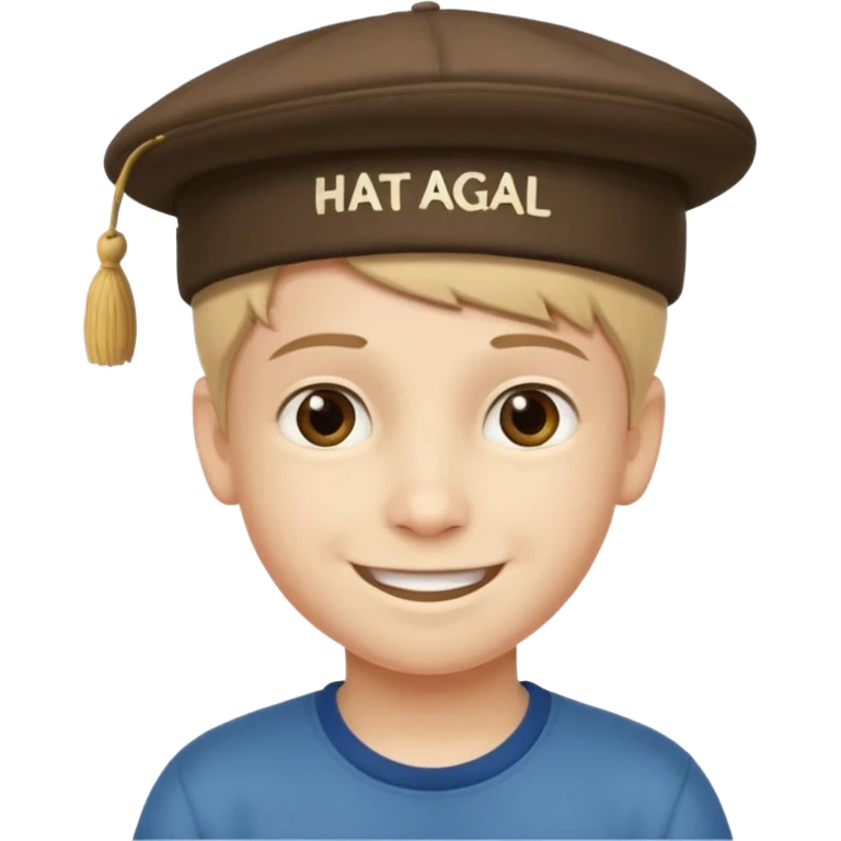 Boy smile text " hat pagal " emoji