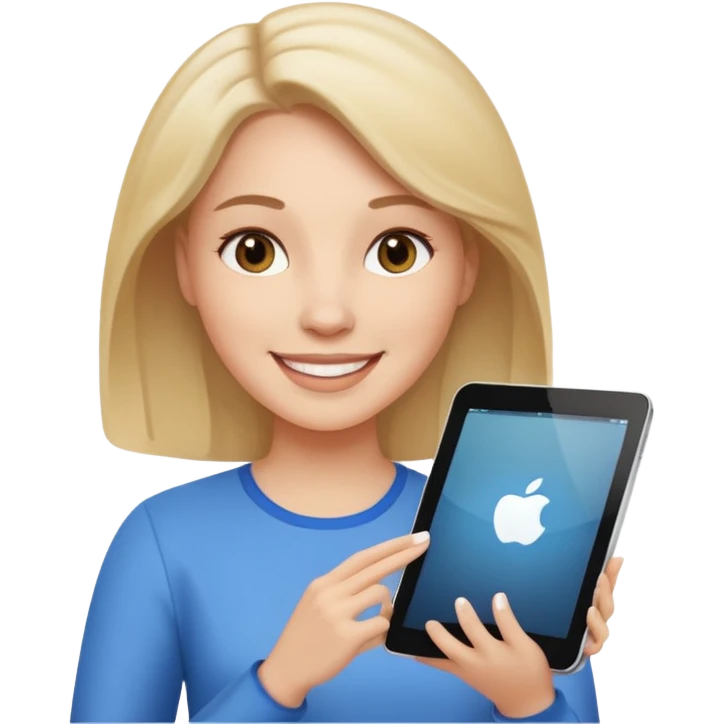 No she is white and she hold a ipadnooooo emoji