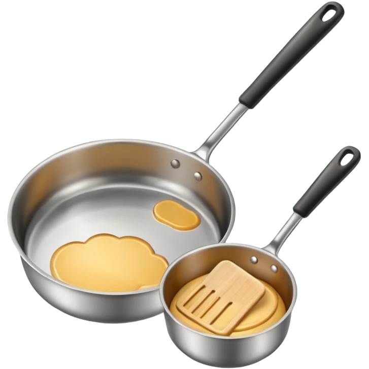 pan and spatula inside emoji
