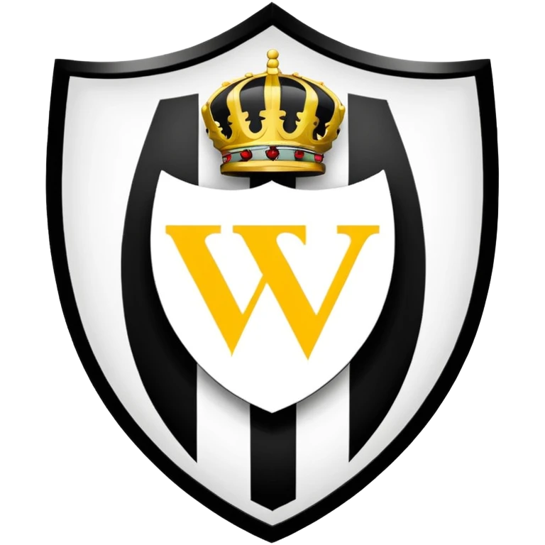Football club Miros De Cer SV Angers logo, black and white striped shield with 1919 year, sports team emblem emoji