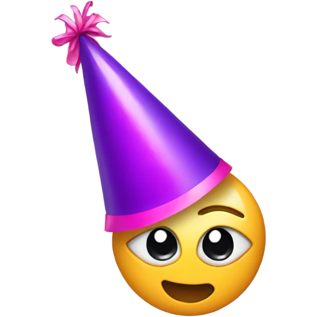Emoji with a party hat emoji