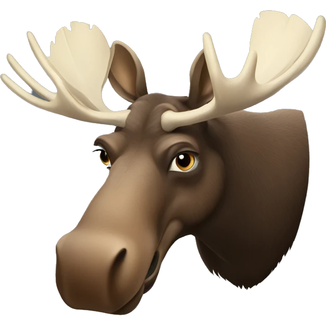 Moose eating  emoji