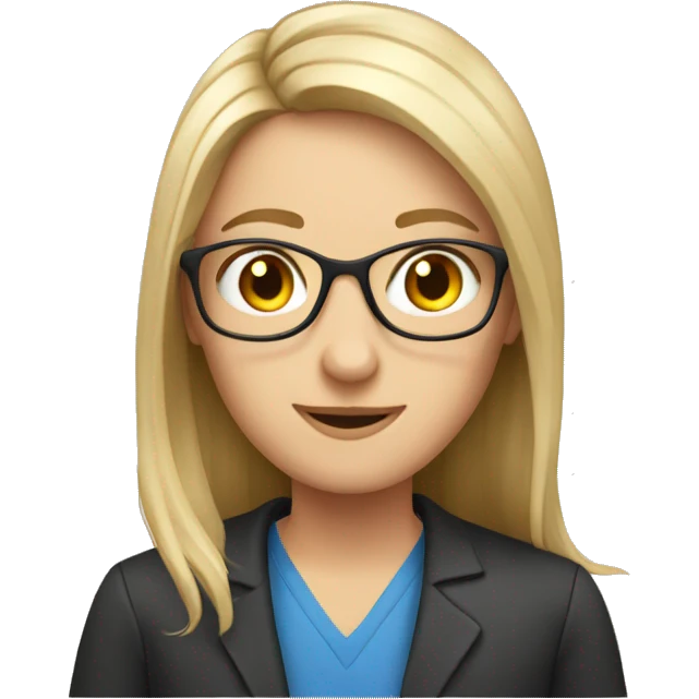 Online Teacher of English with fair hair  emoji