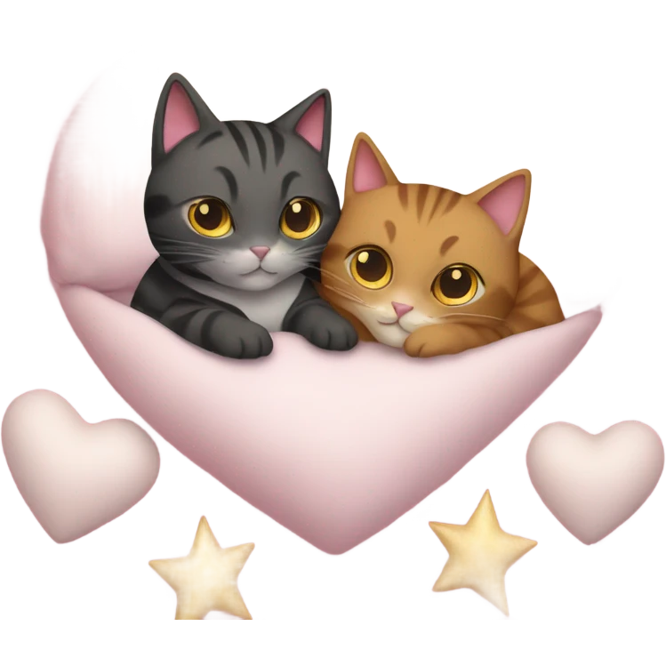 Cuddling cats on Valentine’s Day  emoji