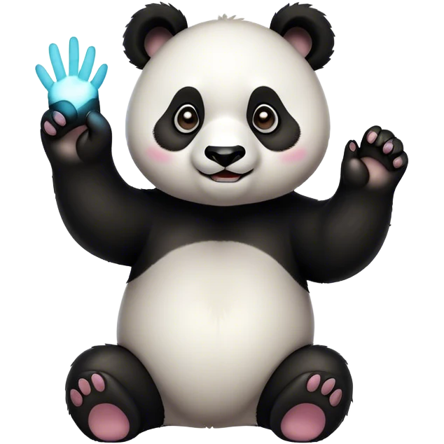 Panda bear flipping you off emoji