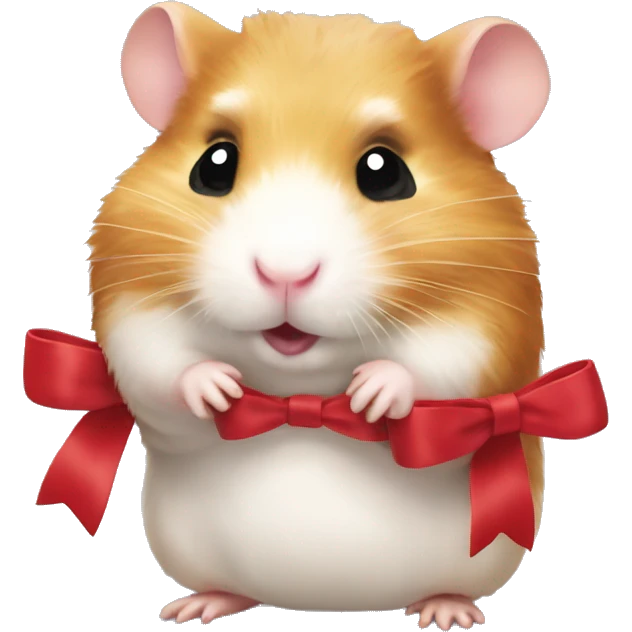 hamster with a bow emoji