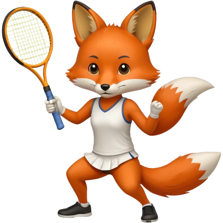 volpe che gioca a tennis emoji