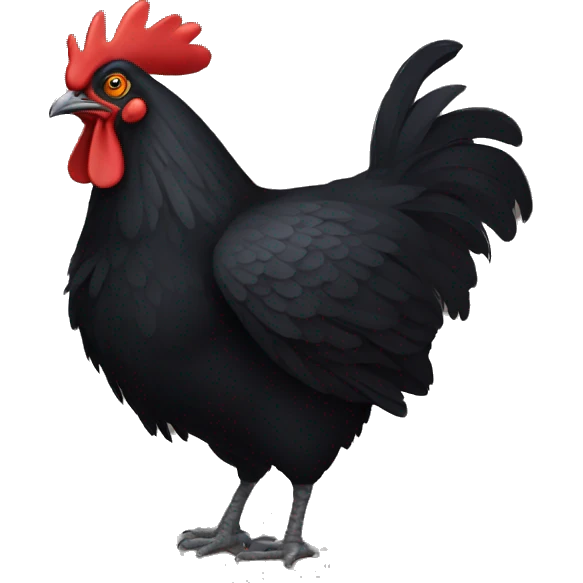 Black chicken emoji