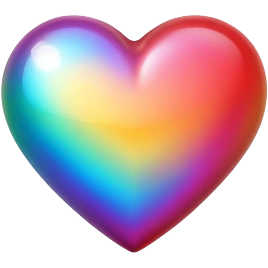 Cœur rouge multicolore  emoji