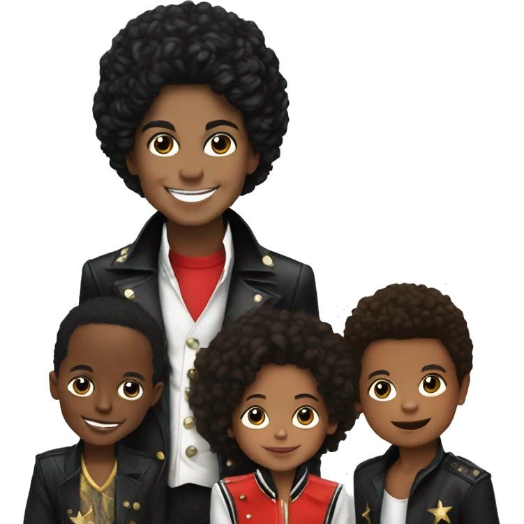 Michael Jackson with kids emoji