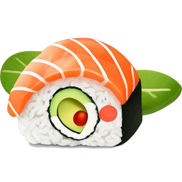 Sushi with salmon and avocado  emoji